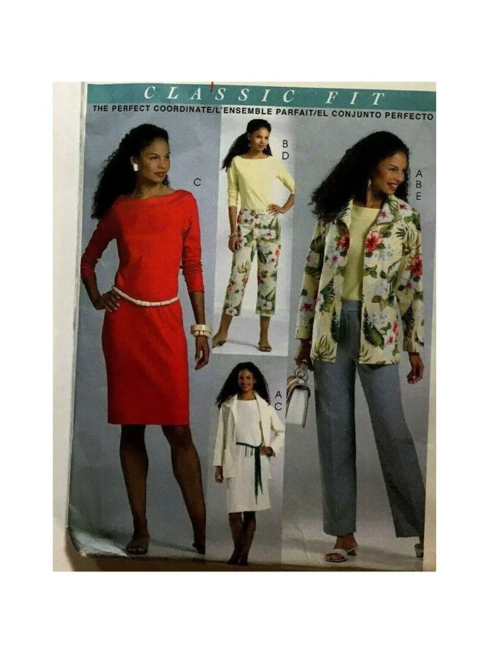 Vintage Sewing Pattern McCalls M4842 Women Coordinates Jacket Top Dress Sz 12-18